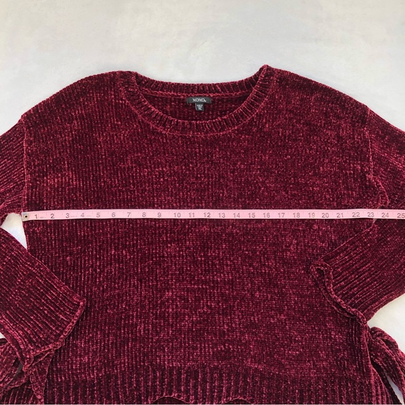 XOXO, Chunky Knit Sweater, Super Soft, Ties At Hem, Size XL - Picture 13 of 14
